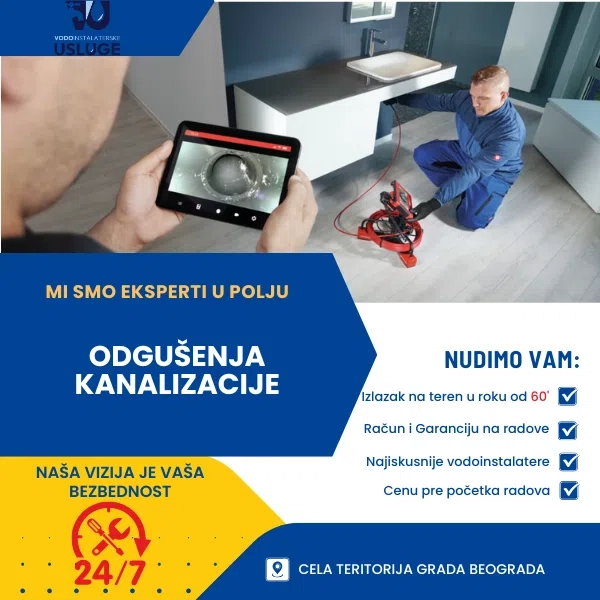Vodoinstalater-snima-kanalizaciju-kamerom